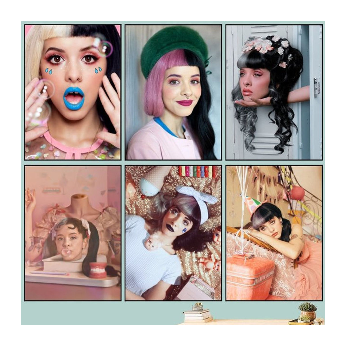 Melanie Martinez Wandkunst Plakat Porträt Mehrfarbig Selbstklebend Hochformat Papier B: 25 cm, H: 25 cm, T: 20 cm - Bild 1