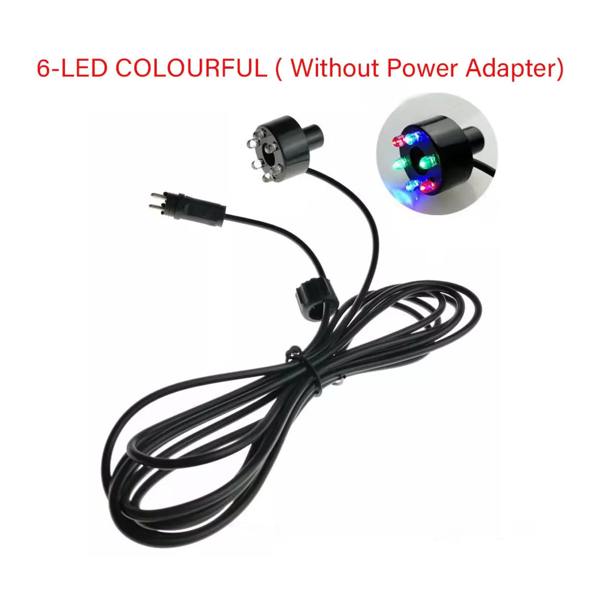 MEMEOKON Unterwasser LED Lichtring mit 6 LEDs für Brunnen und Teich, Warmweiß, 12V - Bild 4