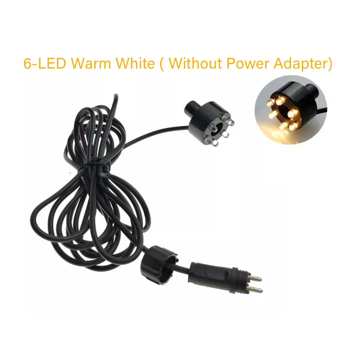 MEMEOKON Unterwasser LED Lichtring mit 6 LEDs für Brunnen und Teich, Warmweiß, 12V - Bild 5
