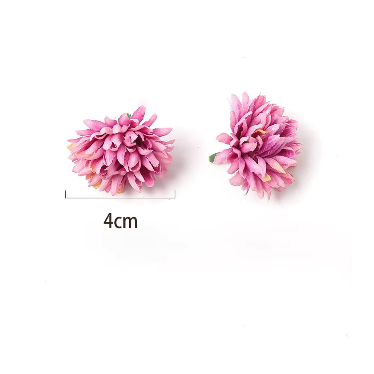 MENGHAO Kunstblumen Dahlia aus Textil in Weiß und Mehrfarbig für DIY-Handwerk und Hochzeitsdekoration, 4 cm - Bild 5