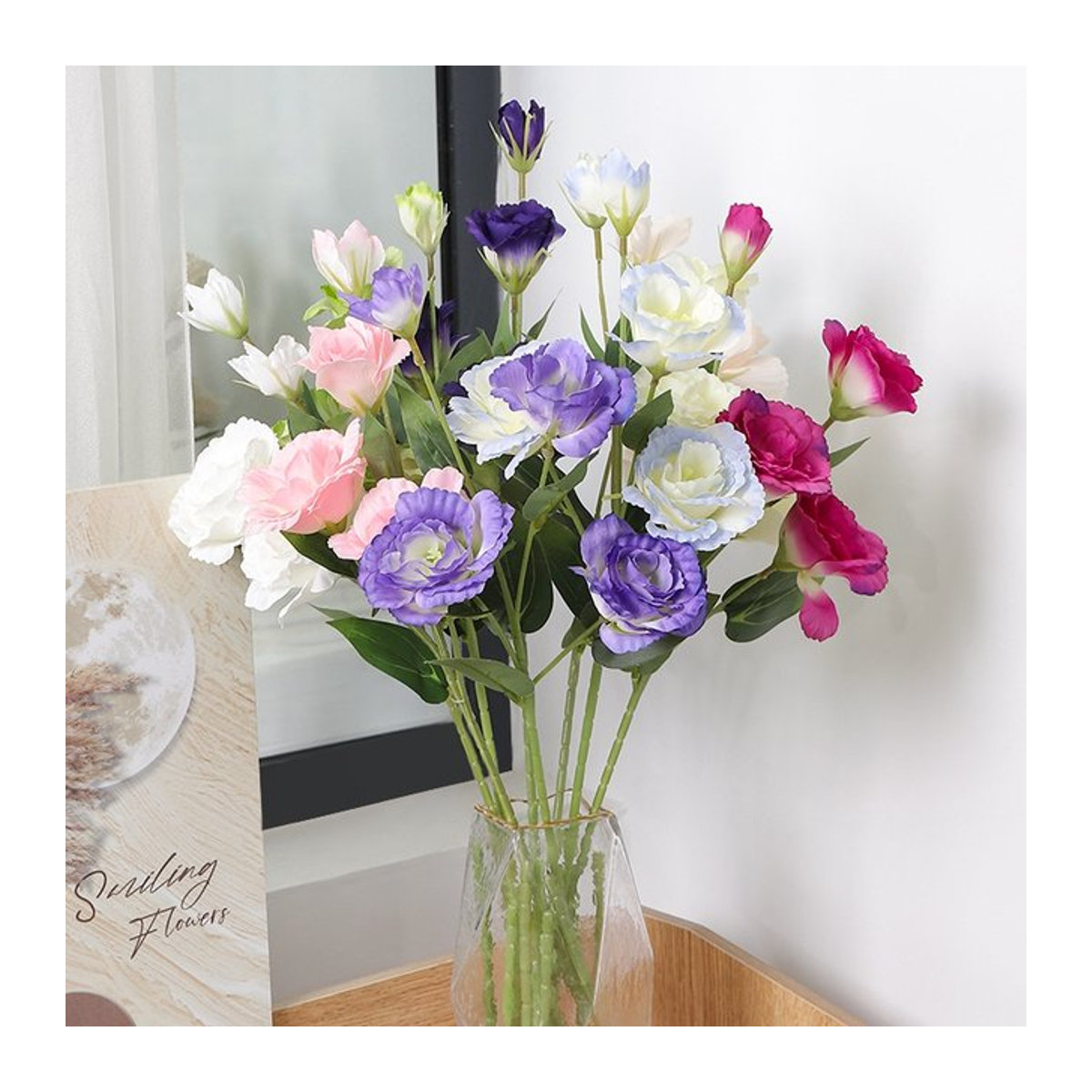 MENGHAO Künstliches Blumenbouquet mit 4 Köpfen, Mehrfarbig, Höhe: 70 cm - Bild 1