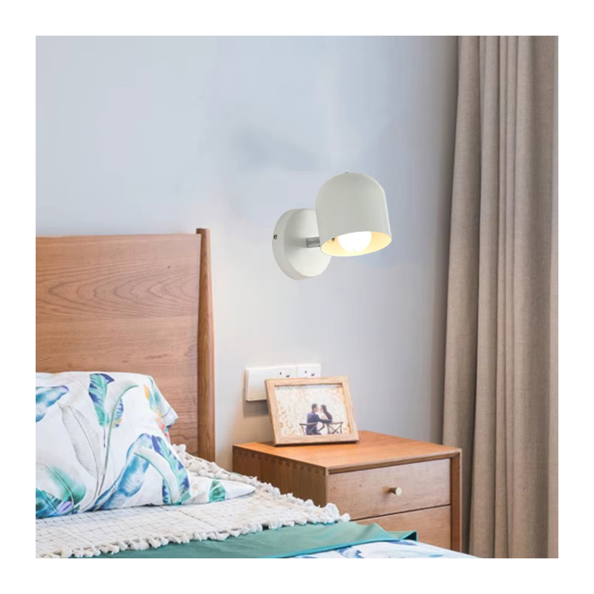 MengJay Moderne Wandleuchte aus Metall in Grün mit E27 Fassung für Schlafzimmer, Wohnzimmer und Flur - Bild 2