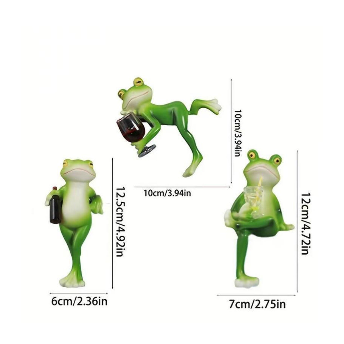 MENGN Top Miniatur Frosch Figur aus Kunstharz als grünes Pflanzgefäß und Garten Dekoration - Bild 1