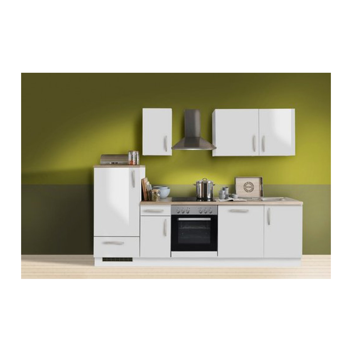 MENKE KÜCHEN Küchenblock White Premium in Weiß mit Elektrogeräten B/H/T: 270 x 224 x 60 cm - Bild 2