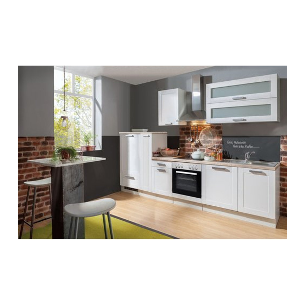 MENKE Küchenblock White Premium Landhaus Stil in Weiß mit E-Geräten B/H/T: 300 x 224 x 60 cm - Bild 2