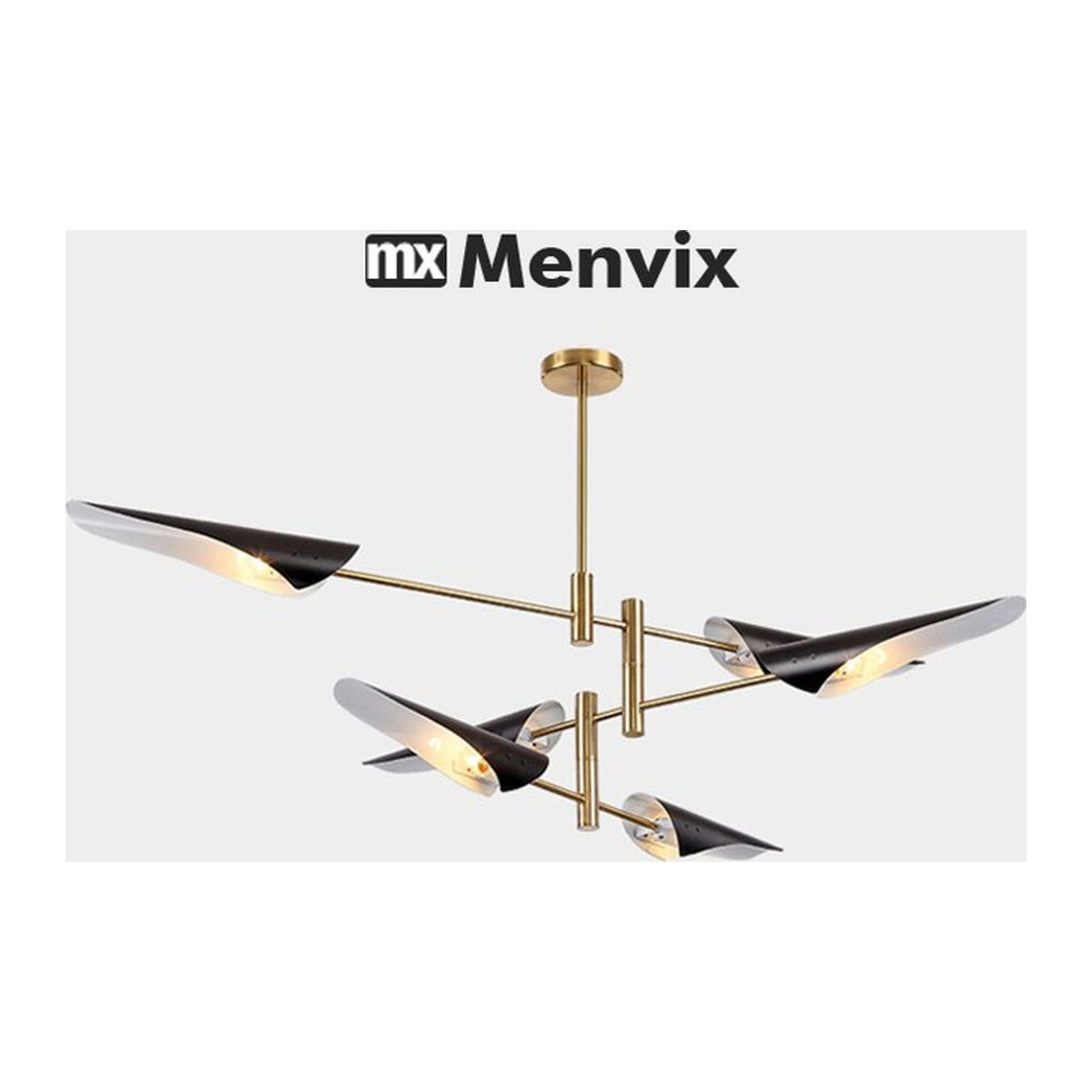 Menvix LED Kronleuchter im modernen skandinavischen Design aus Metall - Bild 1