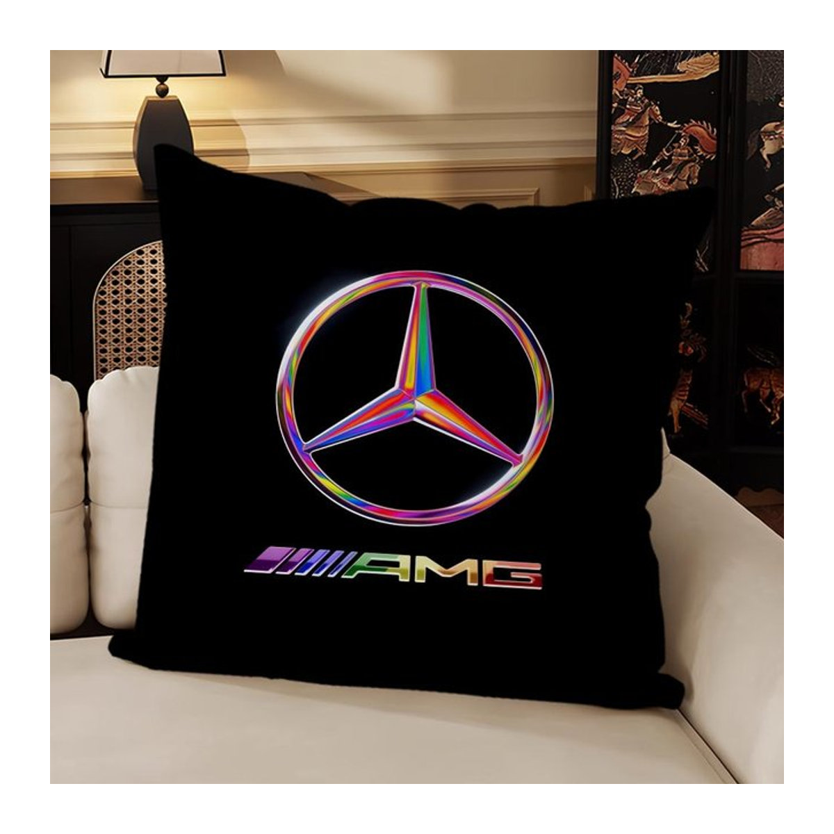 Mercedes-Benz AMG Kissenbezug Sunset Pillow Schwarz B/B: 40,64 x 40,64 cm - Bild 1