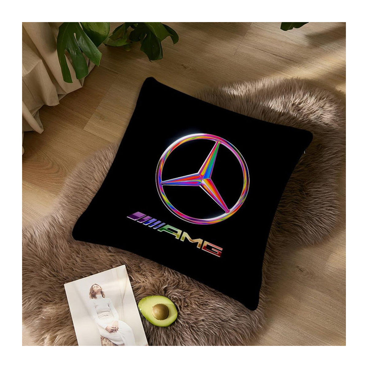 Mercedes-Benz AMG Kissenbezug Sunset Pillow Schwarz B/B: 40,64 x 40,64 cm - Bild 3