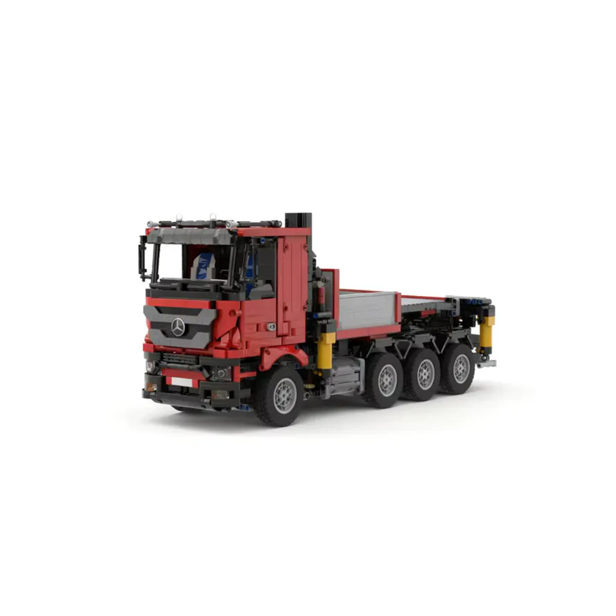 Mercedes-Benz FASSI F1650 LKW-Kran MOC Bausteine Set in Rot mit 3098 Teilen - Bild 3