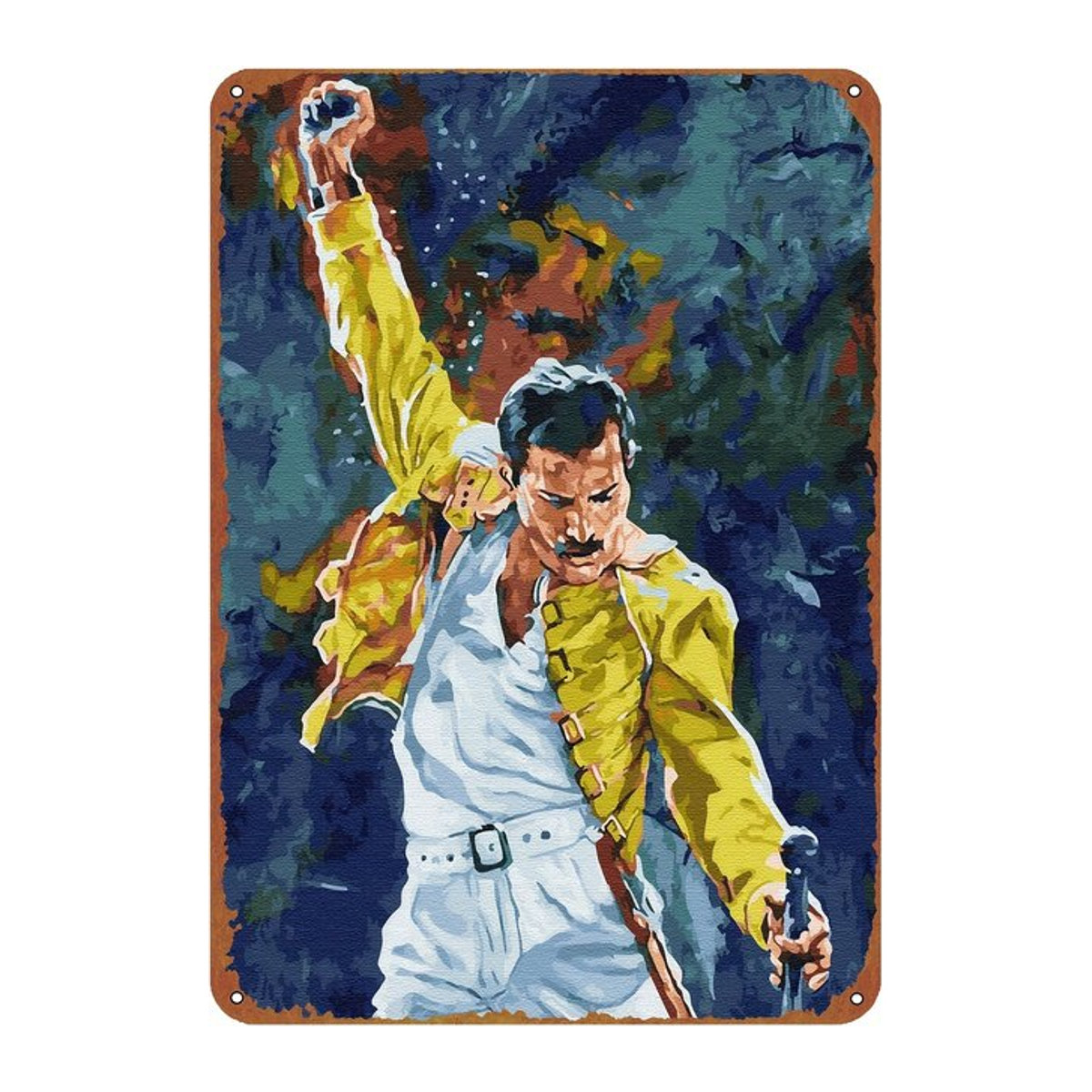 MERCURY Retro-Metallblechschild Freddie Vintage Musikdekoration Wandkunst, Breite: 30,5 cm, Höhe: 20,3 cm - Bild 1