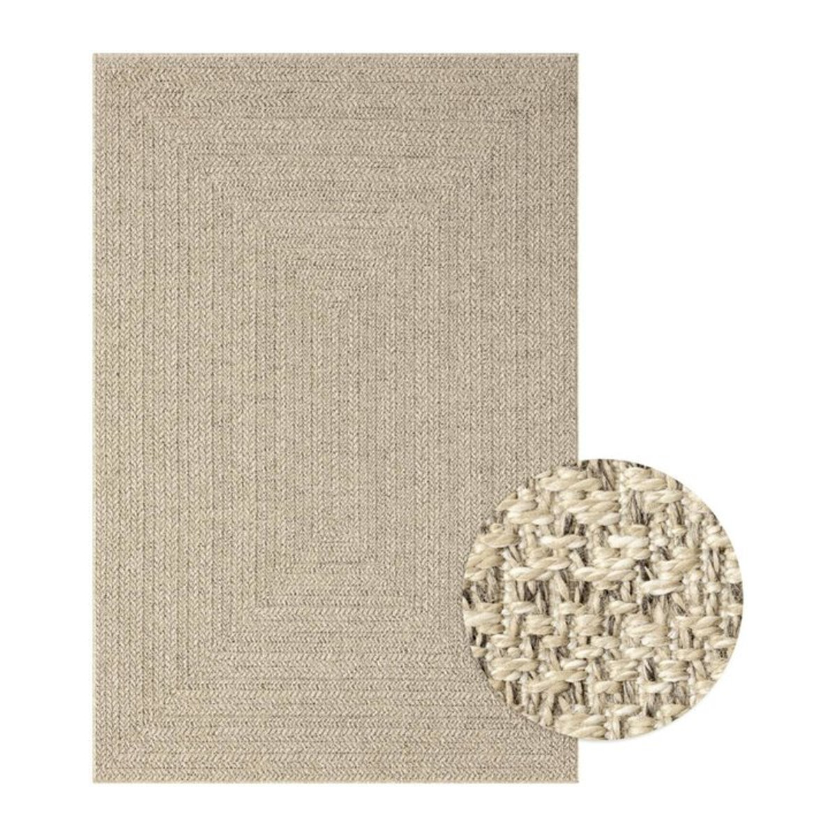 Merinos Teppich Kenzy in Natur Beige und Braun B/L: 160 x 230 cm - Bild 1