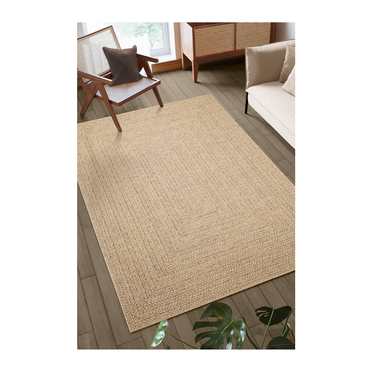 Merinos Teppich Kenzy in Natur Beige und Braun B/L: 160 x 230 cm - Bild 2