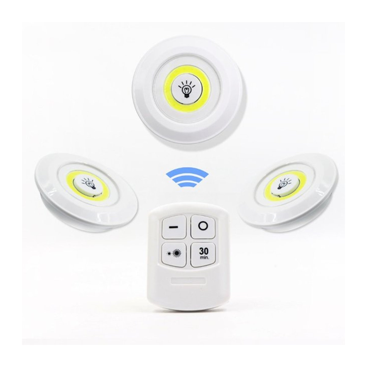 MERRYLE LED Unterbauleuchte mit Fernbedienung, dimmbar, Weiß, 3W COB Möbelbeleuchtung für Schrank und Küche - Bild 1