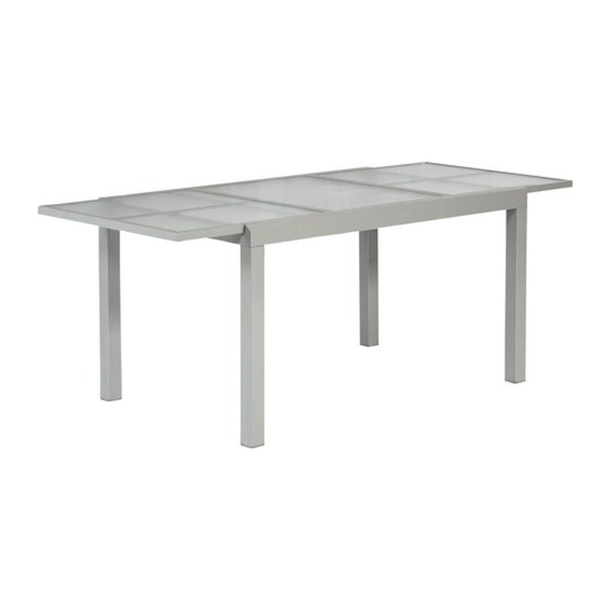 Merxx Ausziehtisch mit Sicherheitsglas Tischplatte in Silber, Rechteckig, B: 90 cm, H: 75 cm, T: 160 cm - Bild 1