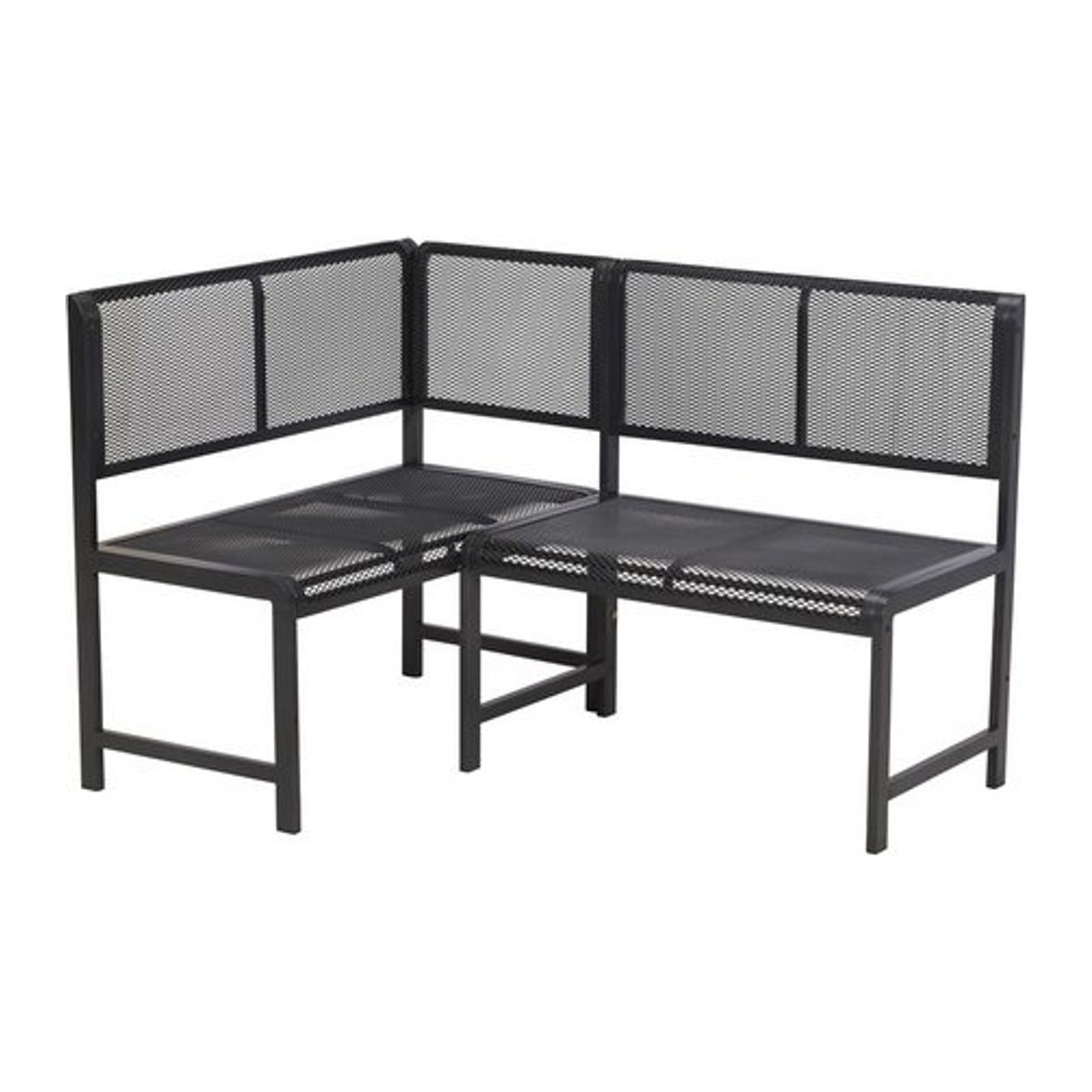 MERXX Eckbank Elos modern aus Metall in Grau, B/H/T: 98 x 91 x 50 cm - Bild 1