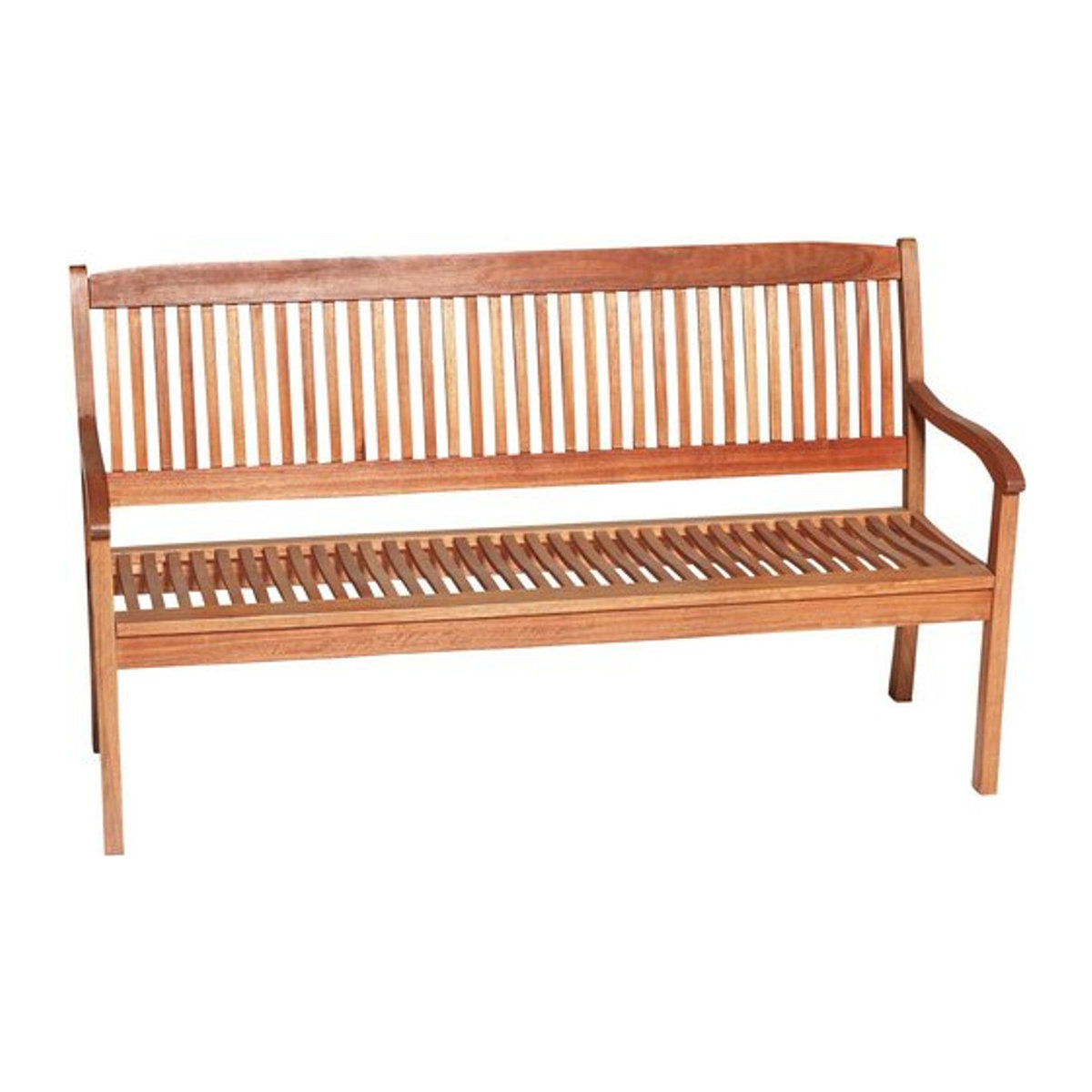 Merxx Gartenbank Maracaibo 3-Sitzer aus Eukalyptus-Holz in Braun, B/H/T: 157 x 91 x 63,5 cm - Bild 1