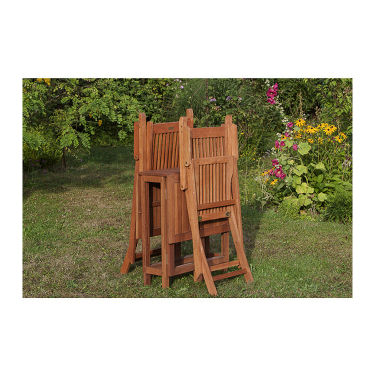 Merxx Gartenmöbel-Set Rio 3-teilige Essgruppe aus Eukalyptus-Holz in Beige - Bild 4