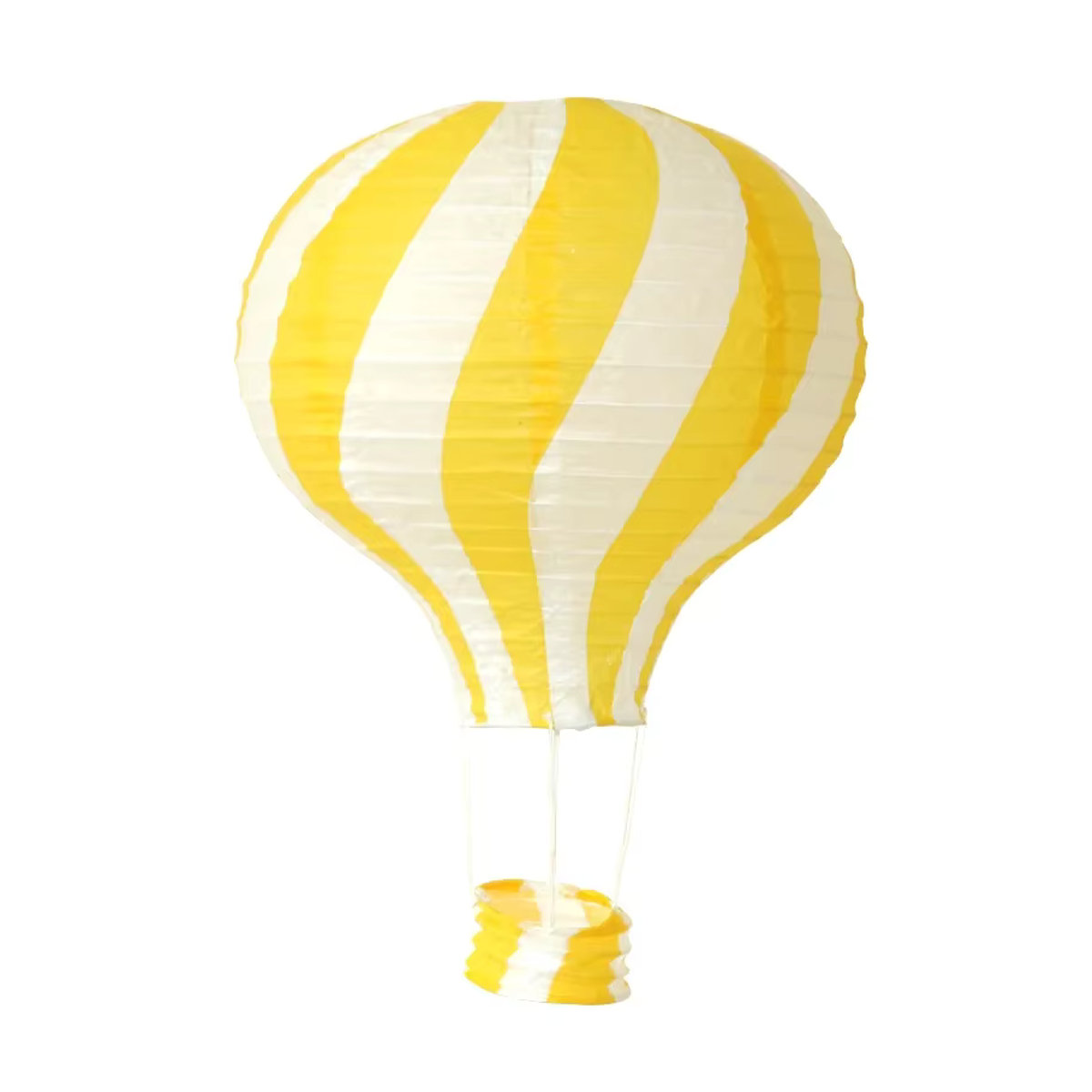 Merylover Heißluftballon Papierlaterne als hängende Dekoration in Grün, Weiß und Mehrfarbig, Durchmesser: 30 cm - Bild 4