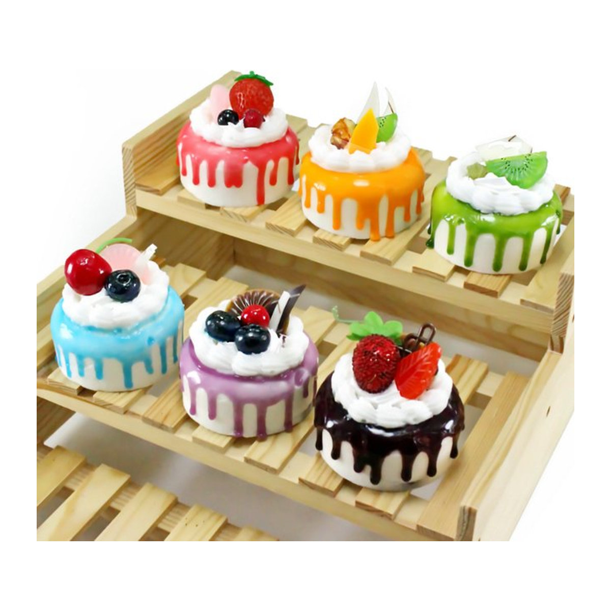 Merylover Künstliches Obst und Dessert Modell in Mehrfarbig und Grün zur Dekoration für Fotografie und Tee Tisch - Bild 1
