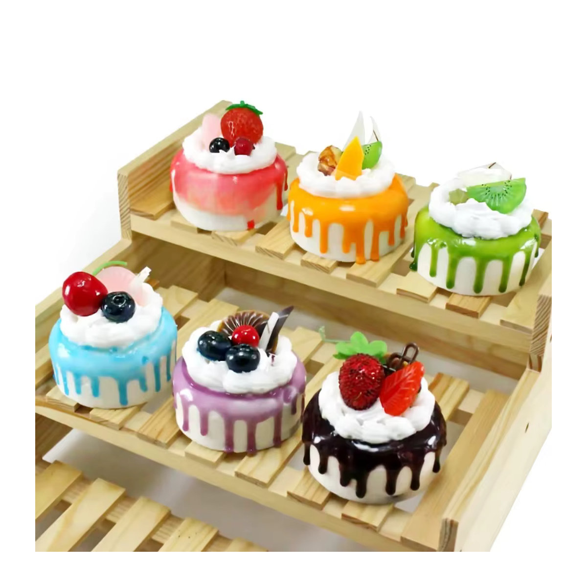 Merylover Künstliches Obst und Dessert Modell in Mehrfarbig und Grün zur Dekoration für Fotografie und Tee Tisch - Bild 6