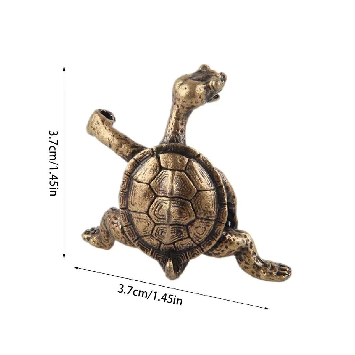 Messing-Schildkröten-Räuchergefäß in Gold und Kupfer als dekorative Metallstatuen für deine Meditation - Bild 5