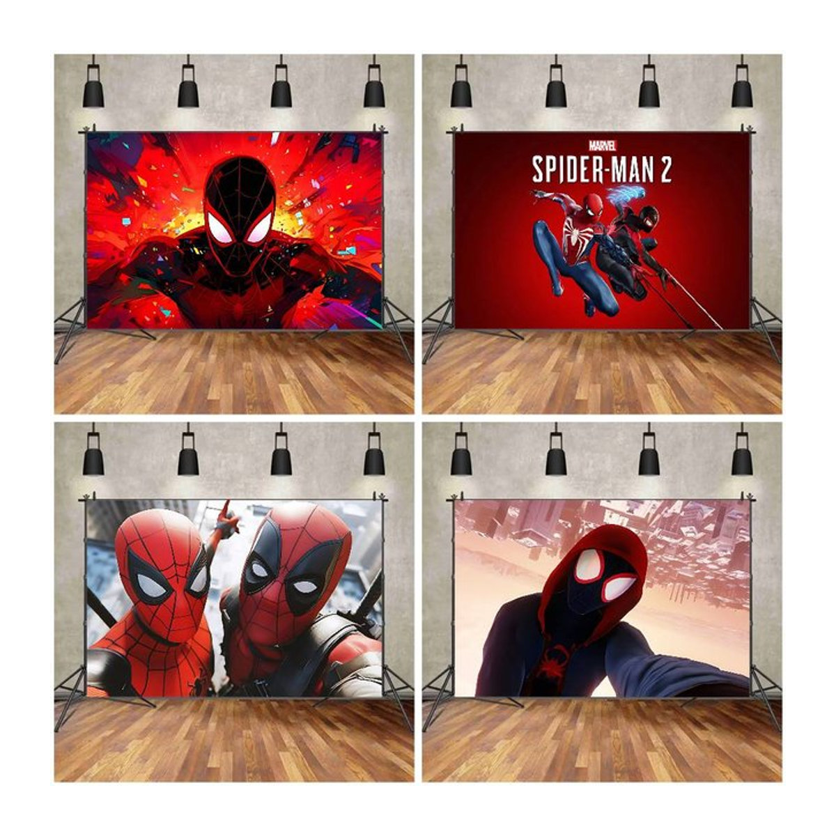 Mesuca Spider-Man Fotografie Poster für Kinder, mehrfarbig, Querformat - Bild 1