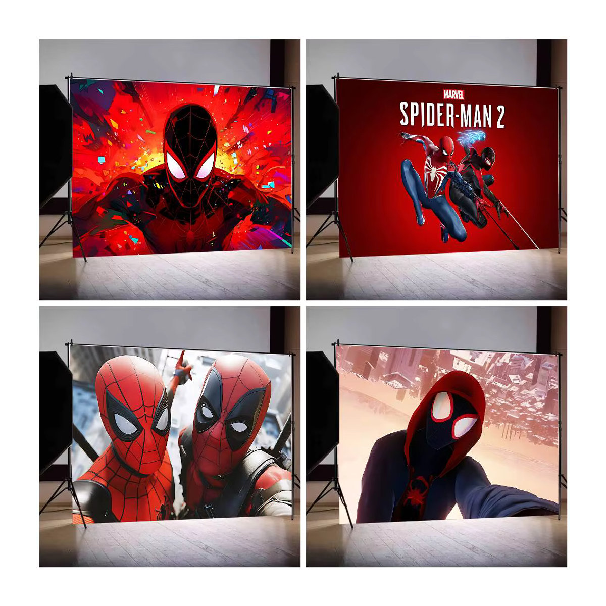 Mesuca Spider-Man Fotografie Poster für Kinder, mehrfarbig, Querformat - Bild 5