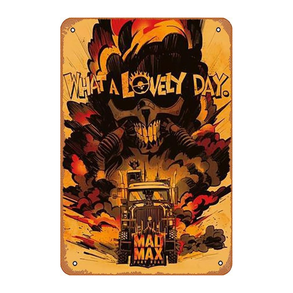 Metall-Blechschild Warner 100th Anniversary Mad Max Day Mehrfarbig Liguihan - Bild 1
