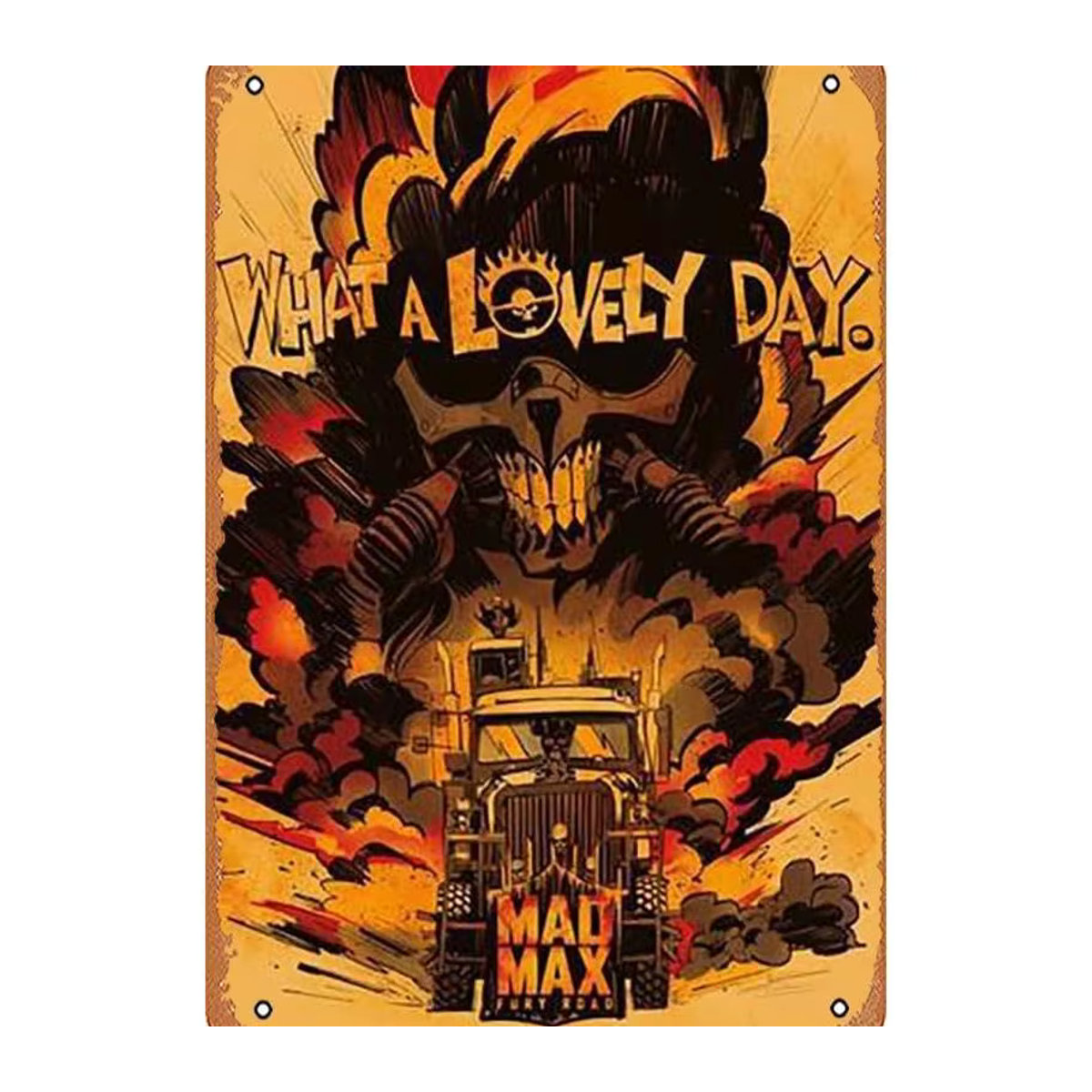 Metall-Blechschild Warner 100th Anniversary Mad Max Day Mehrfarbig Liguihan - Bild 2