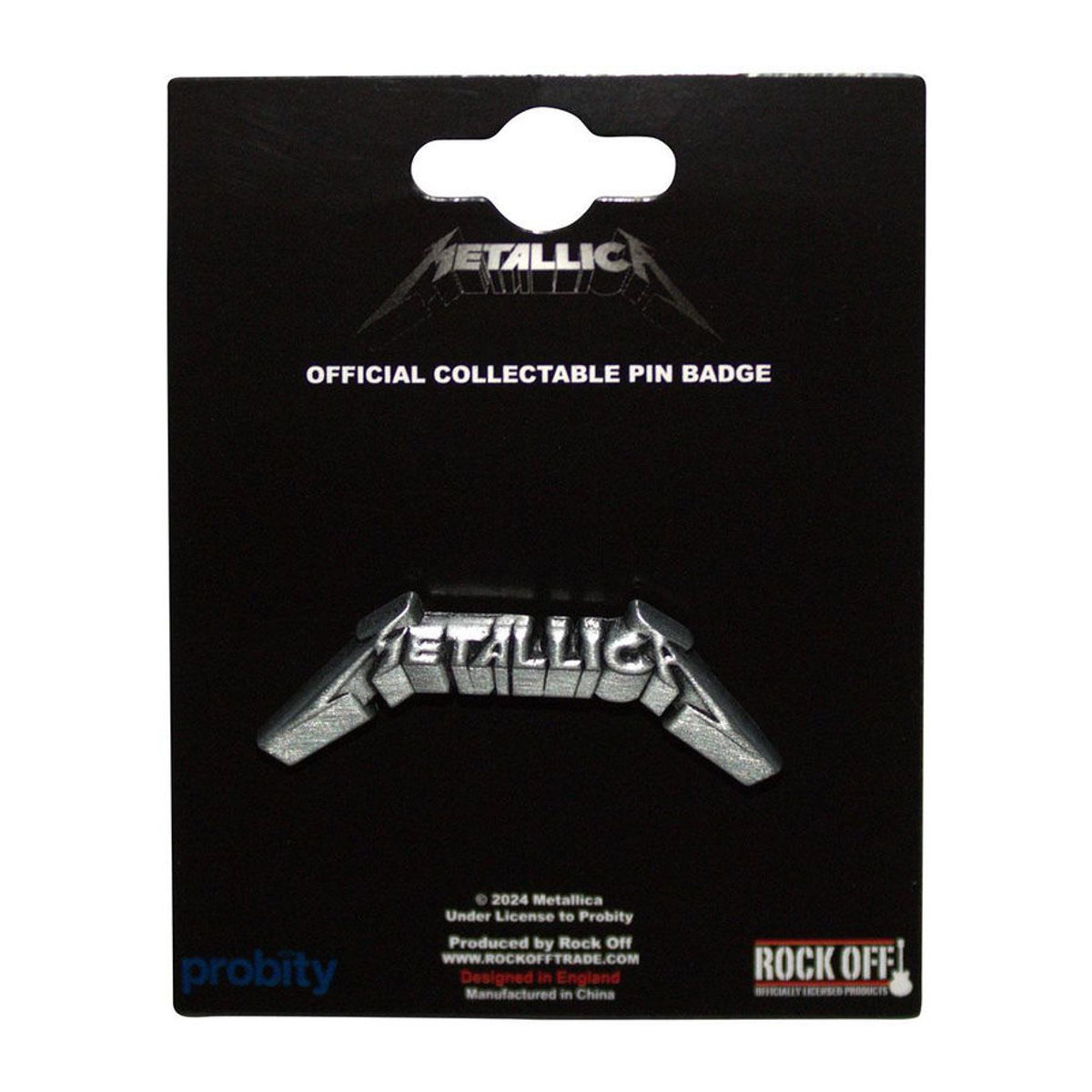 Metallica 3D Logo Anstecker in Silber - Bild 2