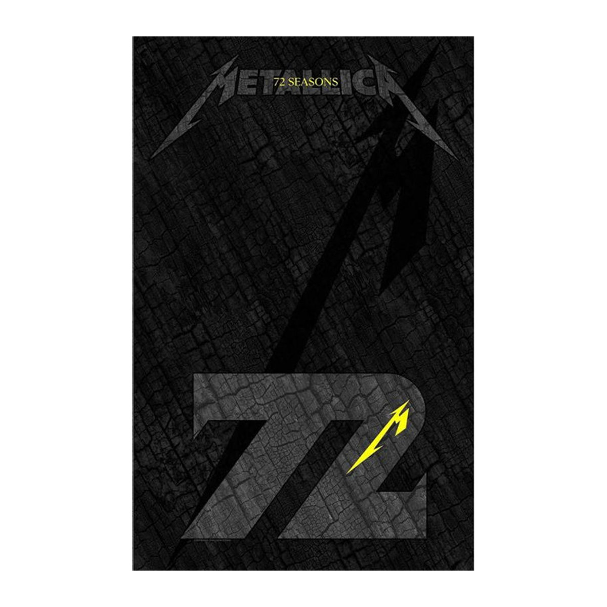 Metallica 72 Charred Textil Poster in Schwarz und Grau, B/H: 70 x 106 cm - Bild 1