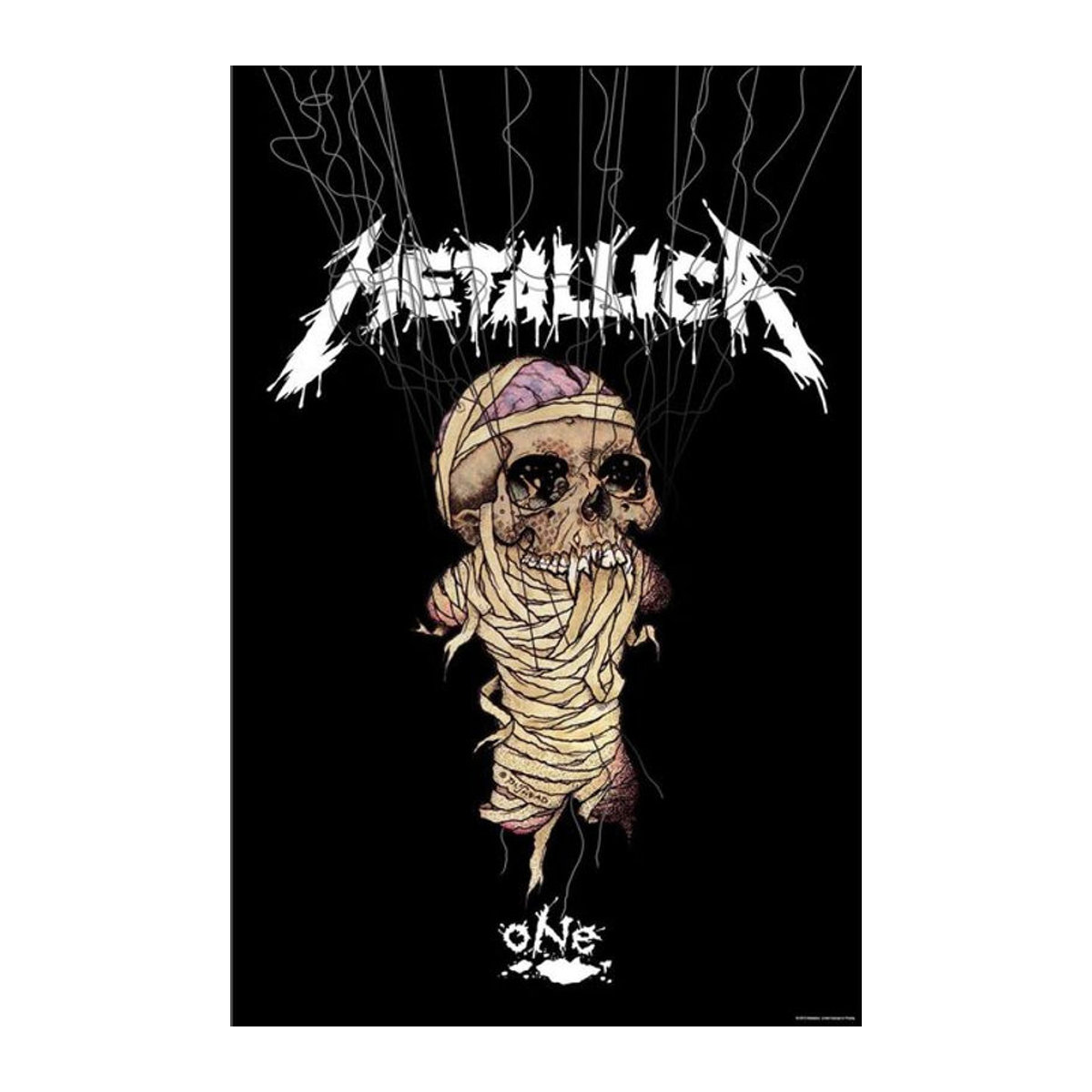 Metallica One Textilposter Schwarz Typografie Hochformat - Bild 1