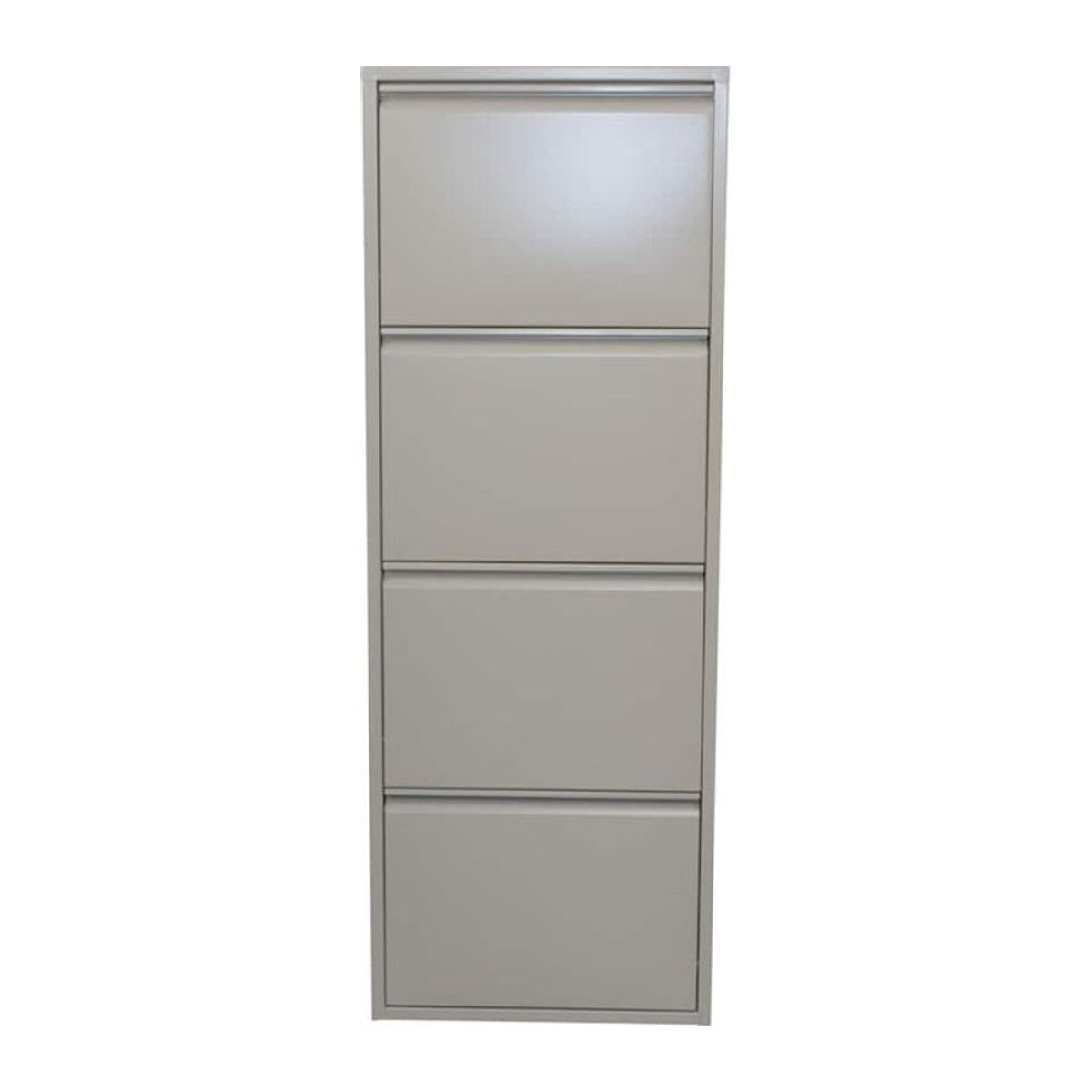 Metallschuhschrank Madrid von Möbel direkt in Grau mit 4 Klappen im Industrial Design - Bild 1
