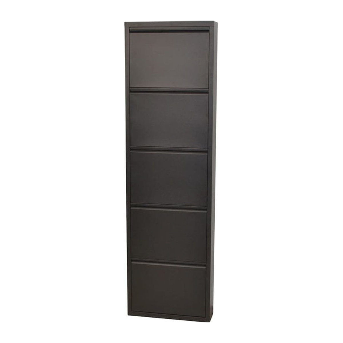 Metallschuhschrank Madrid von Möbel direkt in Schwarz mit 5 Klappen und Drehtüren im modernen Design - Bild 1