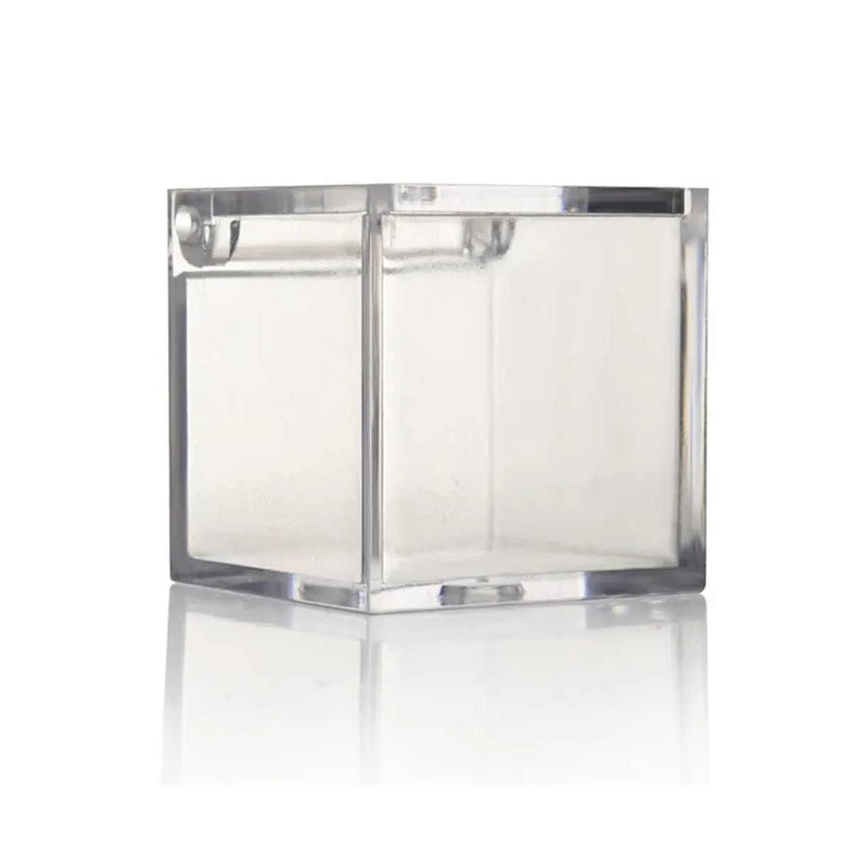 Mew Mow Transparente Acryl-Süßigkeitenbox aus Kunststoff, Quadratische Würfelbox für Hochzeit und Geburtstag, Farbe: Transparent - Bild 3