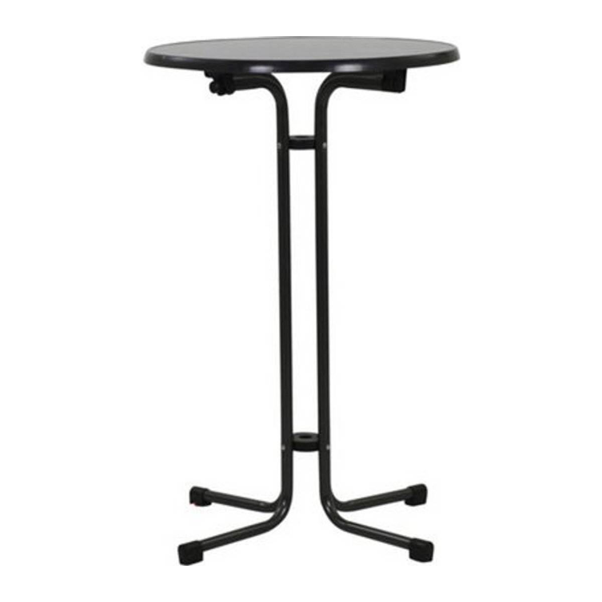 MFG Stehtisch mit Metallgestell, klappbar, Durchmesser: 70 cm, Höhe: 110 cm, Schwarz oder Grau - Bild 1