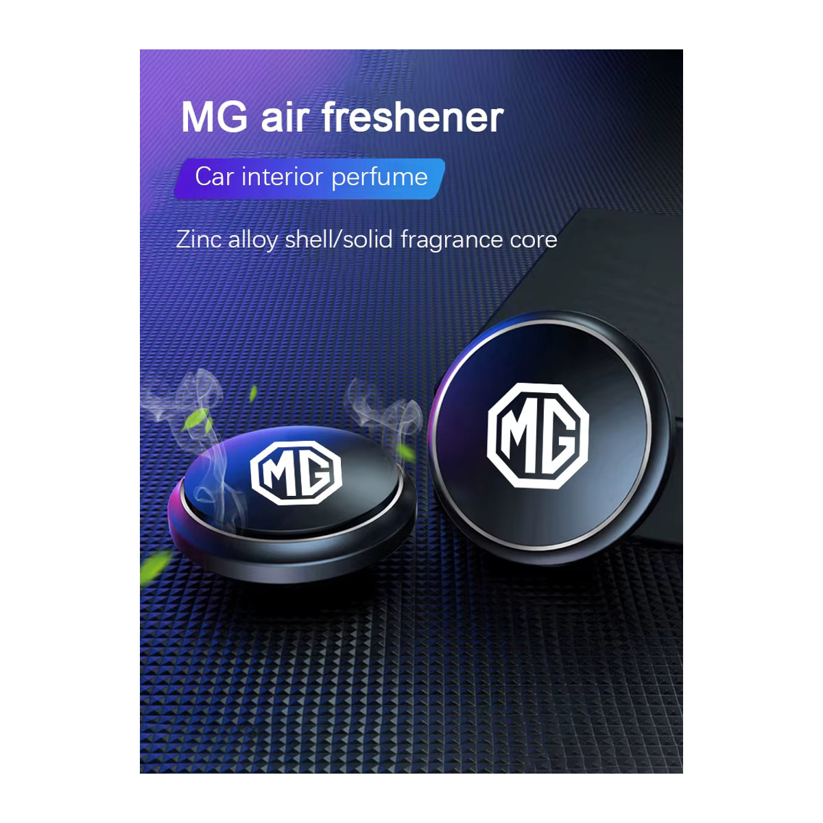 MG Auto Lufterfrischer aus Metall in Schwarz mit Marine Ocean Breeze Duft für MG 4 5 6 7 Cyberster ES5 MG5 ZS HS MARVEL-R - Bild 7
