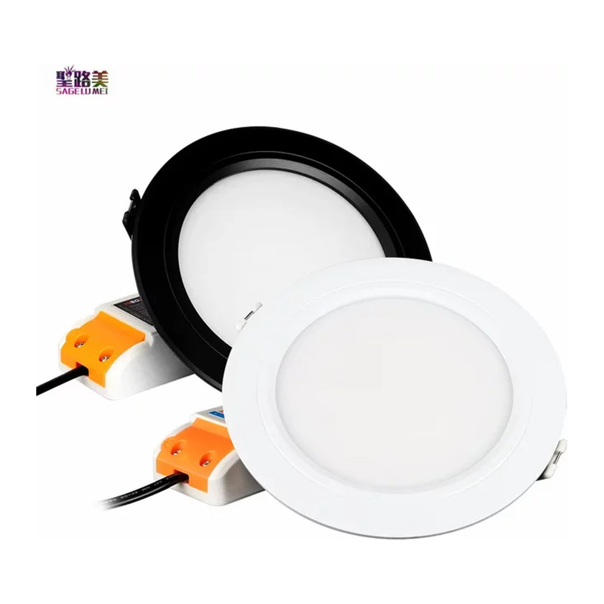 Miboxer FUT061 LED Einbaustrahler RGB CCT 9W dimmbar mit Fernbedienung und Sprachsteuerung in Weiß/Schwarz - Bild 1