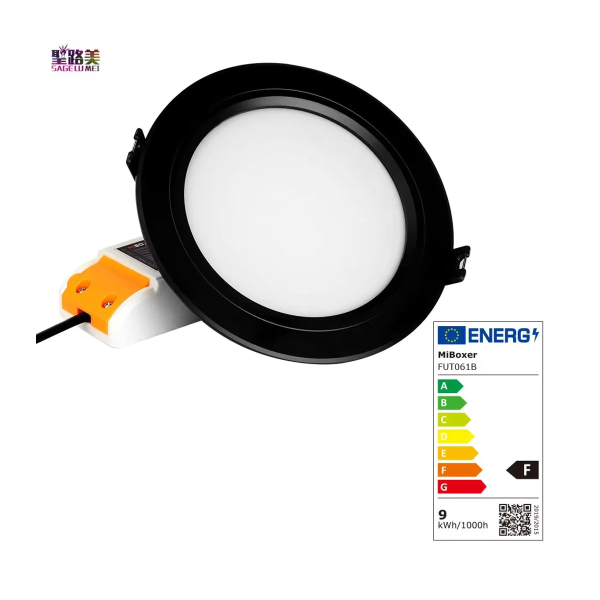 Miboxer FUT061 LED Einbaustrahler RGB CCT 9W dimmbar mit Fernbedienung und Sprachsteuerung in Weiß/Schwarz - Bild 2