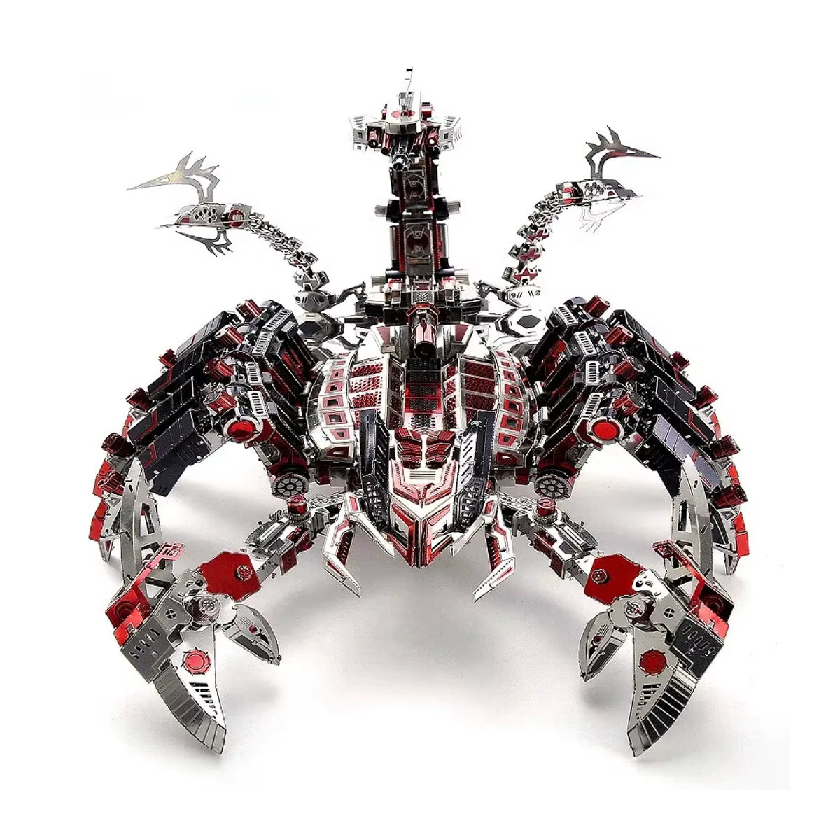 Microwereld 3D Metall Tier Puzzle Skorpion Modell Kit als DIY Desktop Dekoration in Rot und Grün - Bild 7
