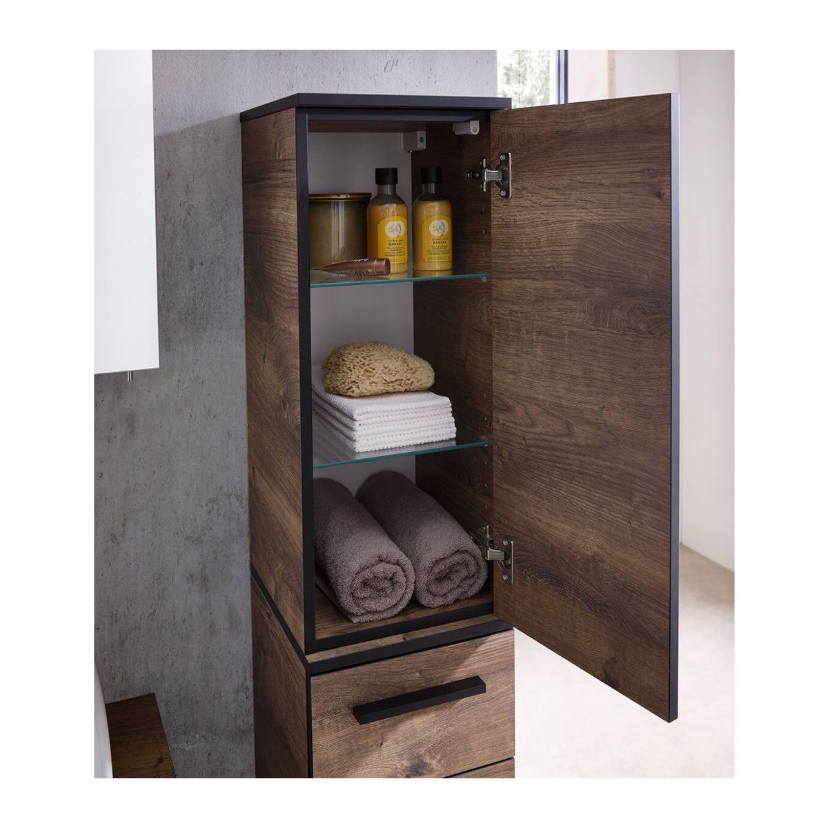 Midischrank Quickset 374 von Pelipal in Eiche Ribeck Nachbildung, Braun, Wandmontage, B: 30 cm, H: 143,7 cm, T: 33 cm - Bild 2