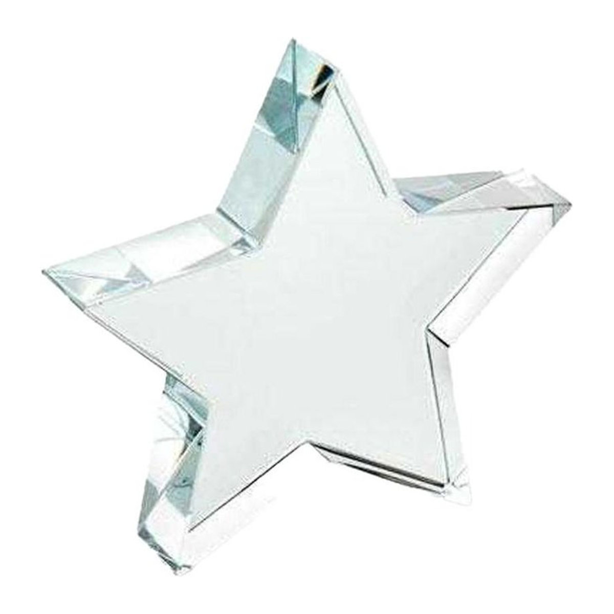 MidOcean Starward Glas Stern Hängeornament transparent geometrisch B/H/T: 10,5 x 10,5 x 1,9 cm - Bild 1