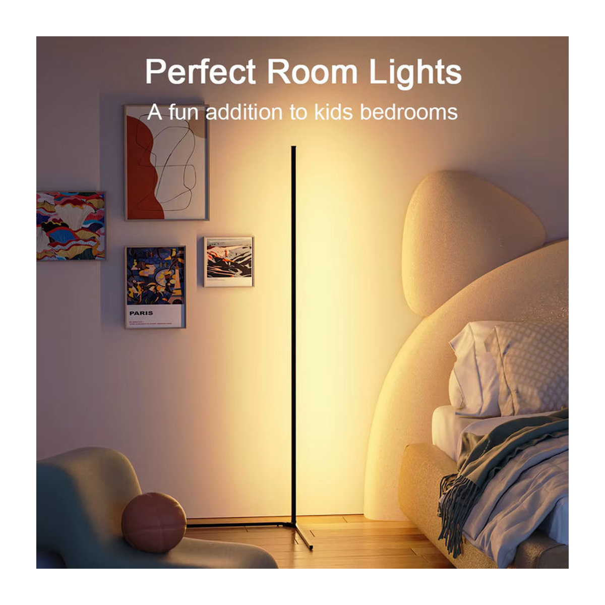 MIHEAL RGBW Bluetooth Stehleuchte im skandinavischen Design mit Stimmungslicht, Bunt, Höhe: 140 cm - Bild 3