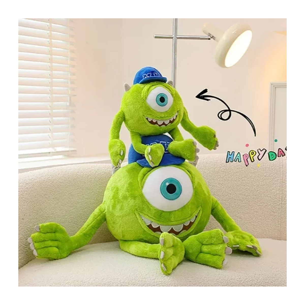 Mike Wazowski Anime Monster Universität Kawaii Plüschkissen für Sofa und Raumdekoration - Bild 1