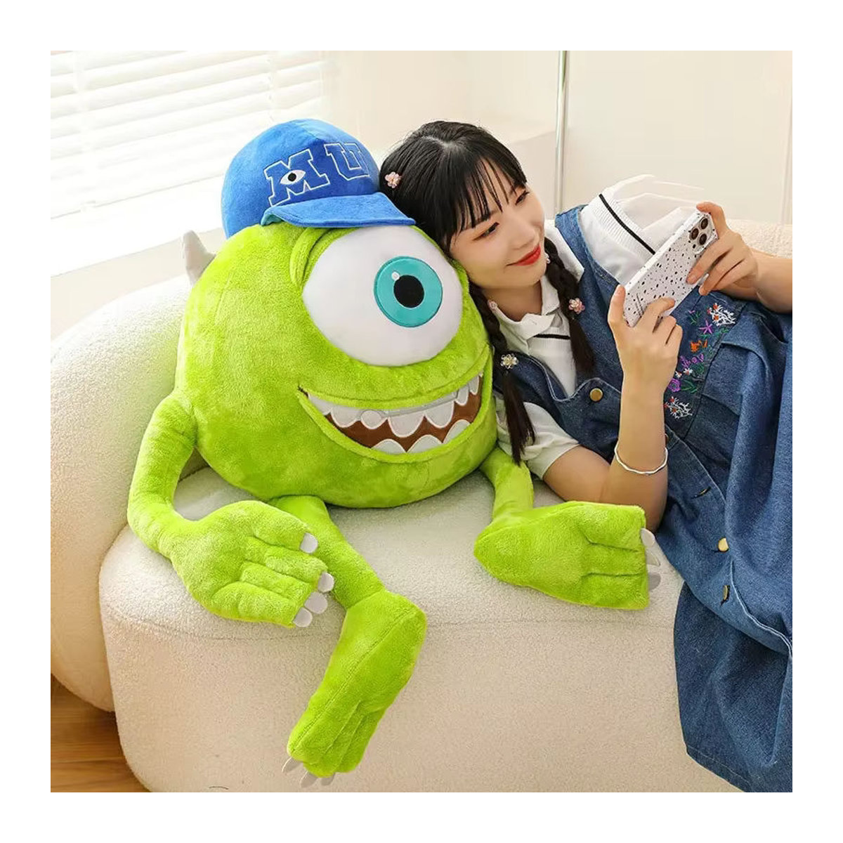 Mike Wazowski Anime Monster Universität Kawaii Plüschkissen für Sofa und Raumdekoration - Bild 2