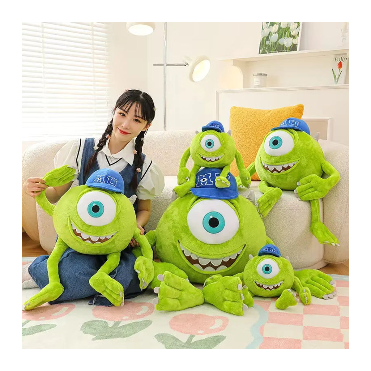 Mike Wazowski Anime Monster Universität Kawaii Plüschkissen für Sofa und Raumdekoration - Bild 3