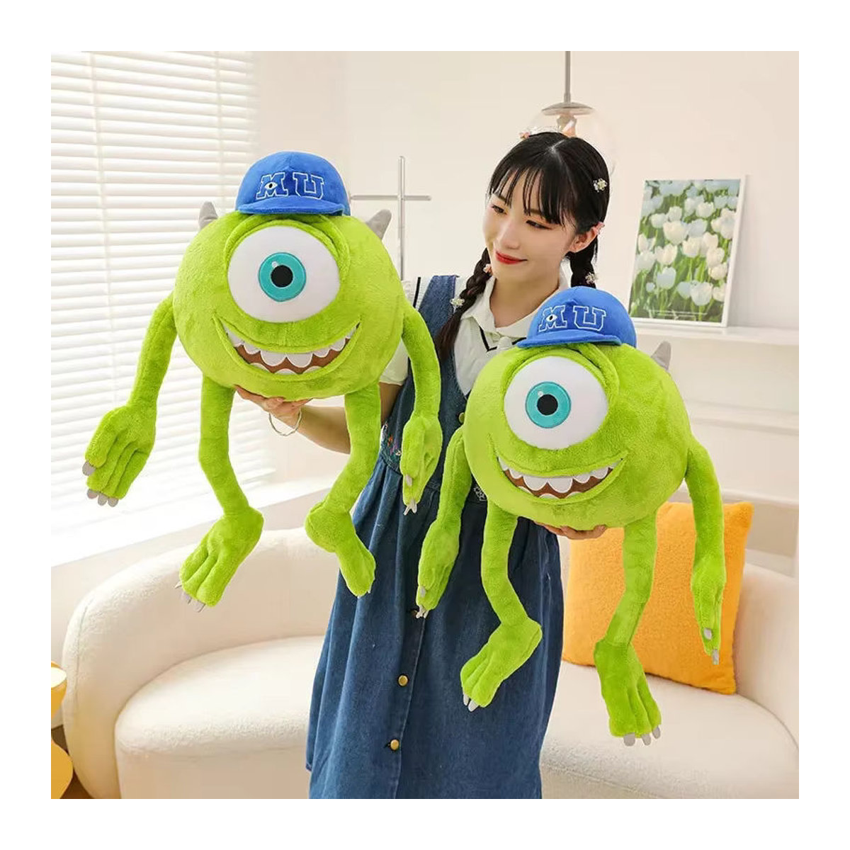 Mike Wazowski Anime Monster Universität Kawaii Plüschkissen für Sofa und Raumdekoration - Bild 4