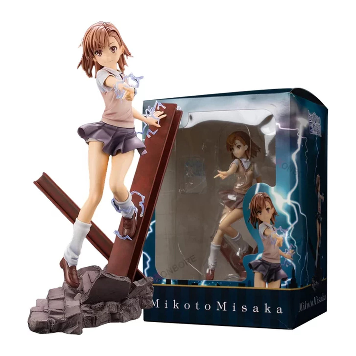 Mikoto Misaka Actionfigur aus ToAru Majutsu no Index von KONBORE, mehrfarbig, Höhe: 26 cm - Bild 1
