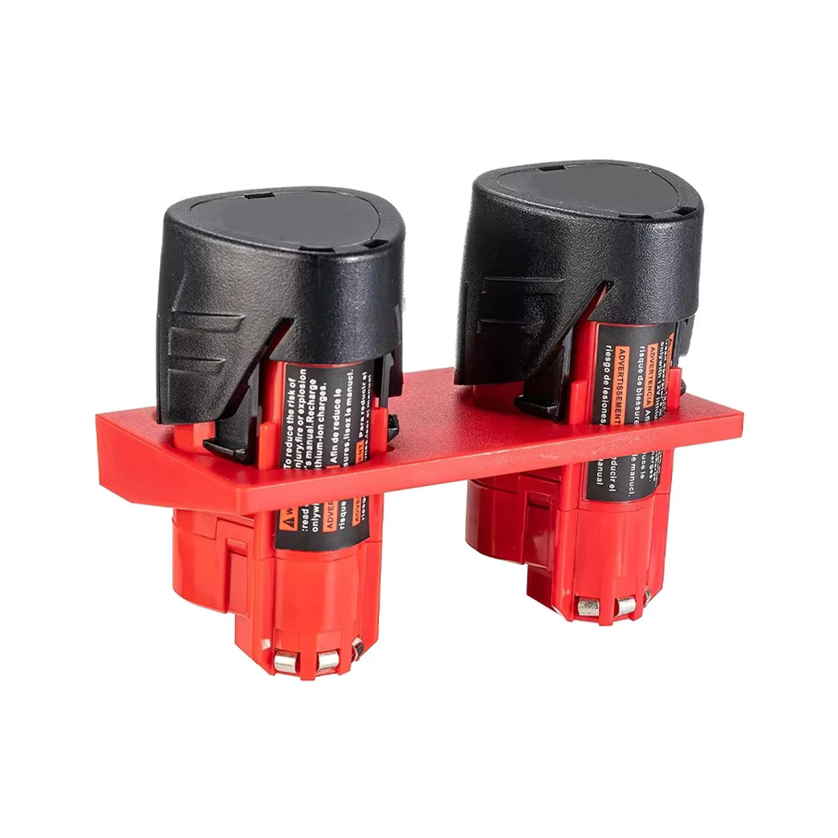 Milwaukee Batterie Halterung für 12V Li-Ion Akkus aus Kunststoff in Rot - Bild 4