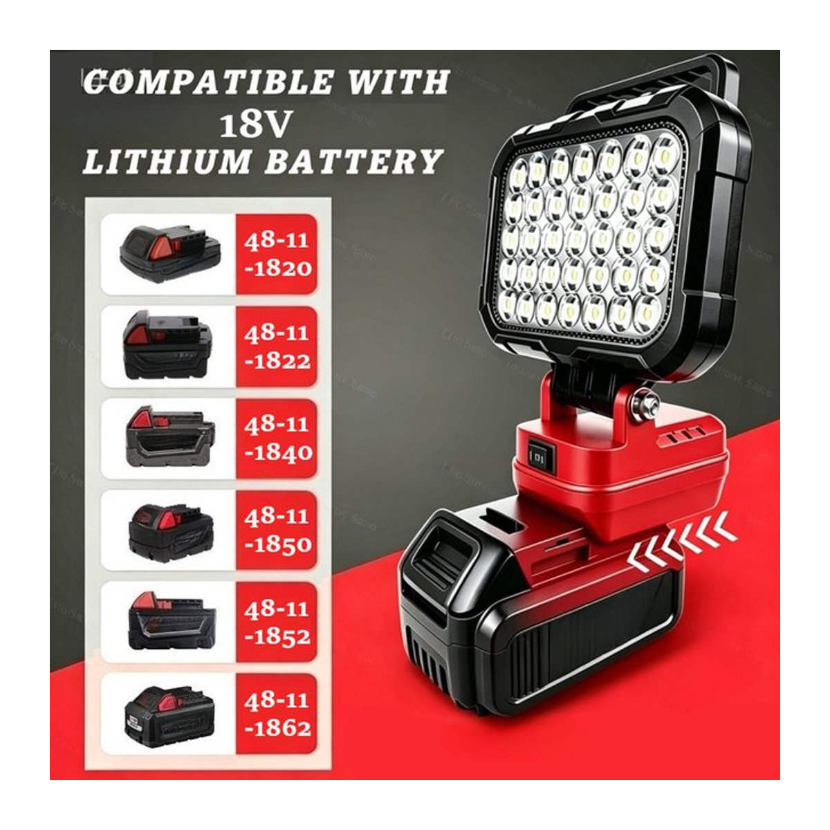 Milwaukee M18 LED Tragbarer Akku-Scheinwerfer für Outdoor und Arbeit - Bild 1